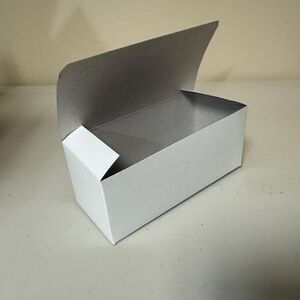 NWT Gift Boxes 65 Uline White Glossy 7"x3"x 3" S-13225 Tuck Fold Cardboard Stock